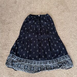 Hollister blue and white maxi skirt